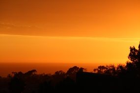 Landscape of Orange sunset