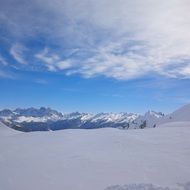 beautiful south tyrol mountains in snow, italy, obereggen