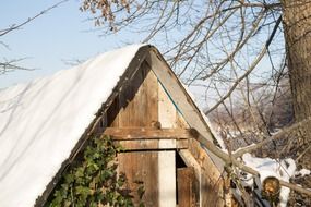 Picture of snowy house in a village