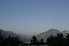 distant view of the gamperdona valley in Austria