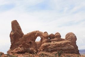 landscape of yellow stones on the mountain