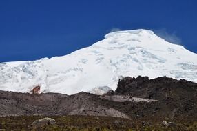 antisana volcano at blue sky, Ecuador