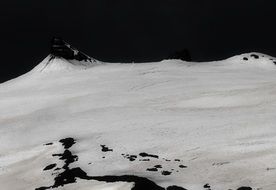 volcano on a glacier in iceland