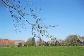 panorama of the countryside in Northern Germany