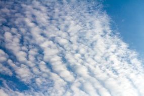 cloud haze in the blue sky closeup