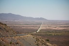 The road leads to the horizon in South Africa