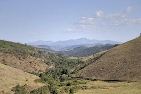green valley in mountains