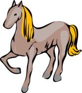 horse animal vector drawing