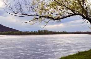 storm sky and river