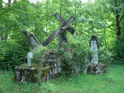 stone sculpture on calvary