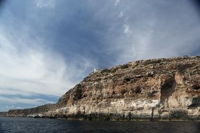 rocky coast of Mediterranean sea, spain