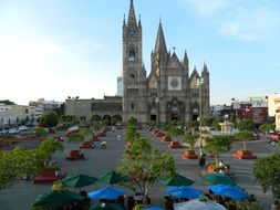 historic religious cathedral on the square