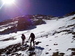 expedition to the top of Aconcagua in the Andes