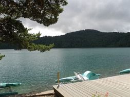 cloudy sky over a lake in france