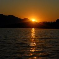 Mountains at the sunrise