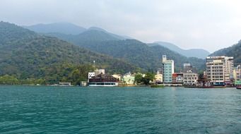 landscape of sun moon lake in republic of china Taiwan