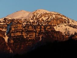 Snowy mountains in Garda