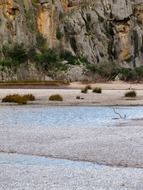 cliffs on a mediterranean beach