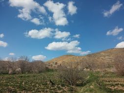 beautiful green hills in Iran