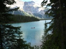 mountain lake in canada