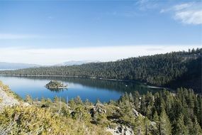 lake near rocky mountain