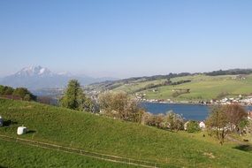 Pilatus mountain panorama in Switzerland