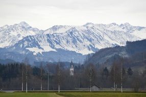 Landscape of Valley on a mountains