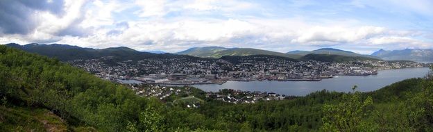 landscape of harstad in norway