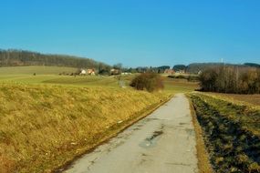 road among fields in germany