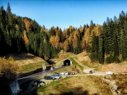 highway in a forest in Germany