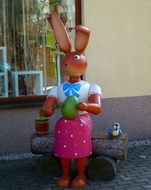 easter bunny decoration on a street