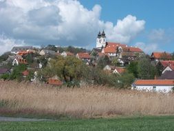 distant view of the Hungarian village