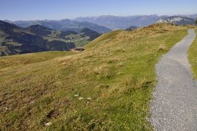 amazing view of alpine mountains