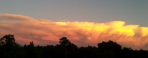 Panoramic view of the sunset