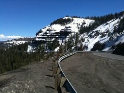 safety fence on a mountain road