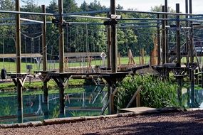 adventure park with obstacles