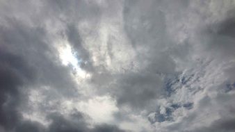 White rainy cloudy sky