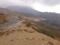 Landscapes of road on a mountain