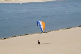 paragliding on the coast