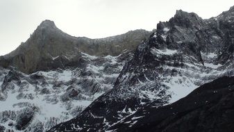 Patagonia snowy mountains