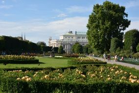 landscape park in front of the castle in vienna