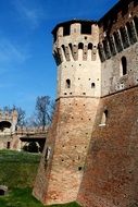 wall of Gradara castle in Italy