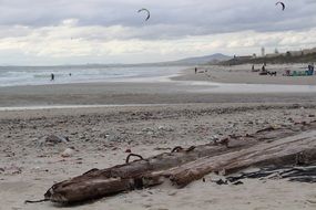 debris after a crash on the coast of south africa