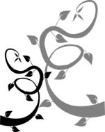 clipart of the grey stylized swirls