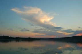 beautiful sunset on the river