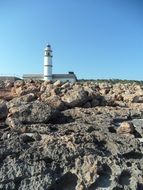 lighthouse on the rocky coast, mallorca