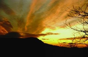 landscape sunset silhouettes