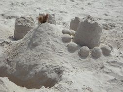 sand fortress on beach