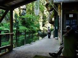channel scenic view with the beautiful plants