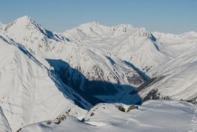 winter Austrian mountains landscape